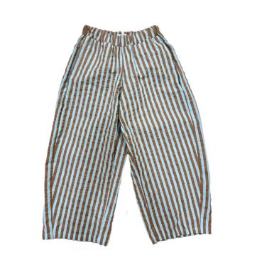 PALMAS PANTALONES BARREL RAYAS TABACO